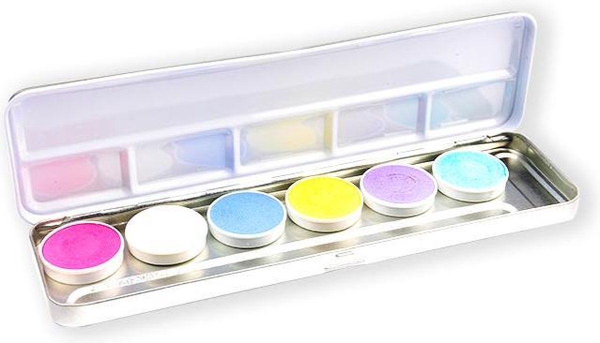 Superstar waterschmink palet pastel 6 kleuren