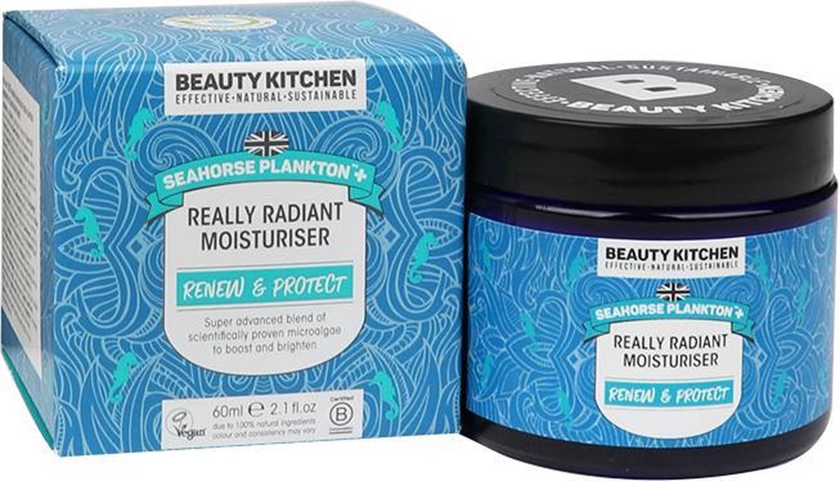 Beauty Kitchen Seahorse Plankton Really Radiant Moisturiser (60ml) - Duurzaam Beauty - Natuurvriendelijke producten