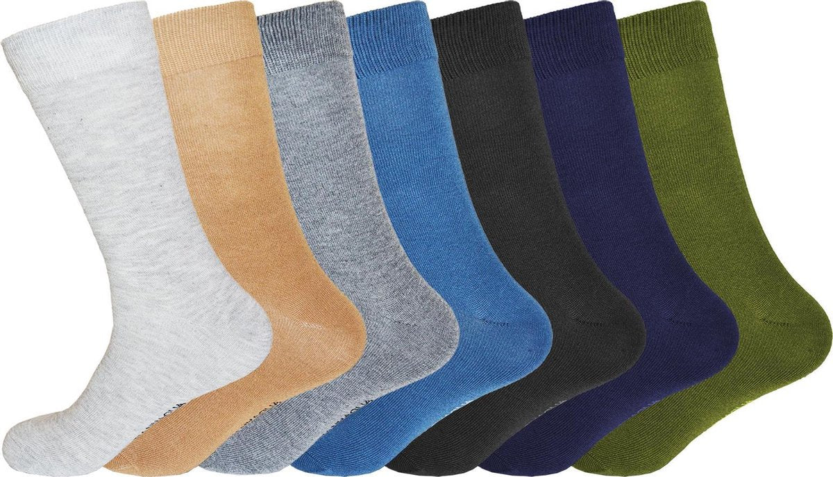 Heren sokken Gianvaglia 6 pack effen43/46