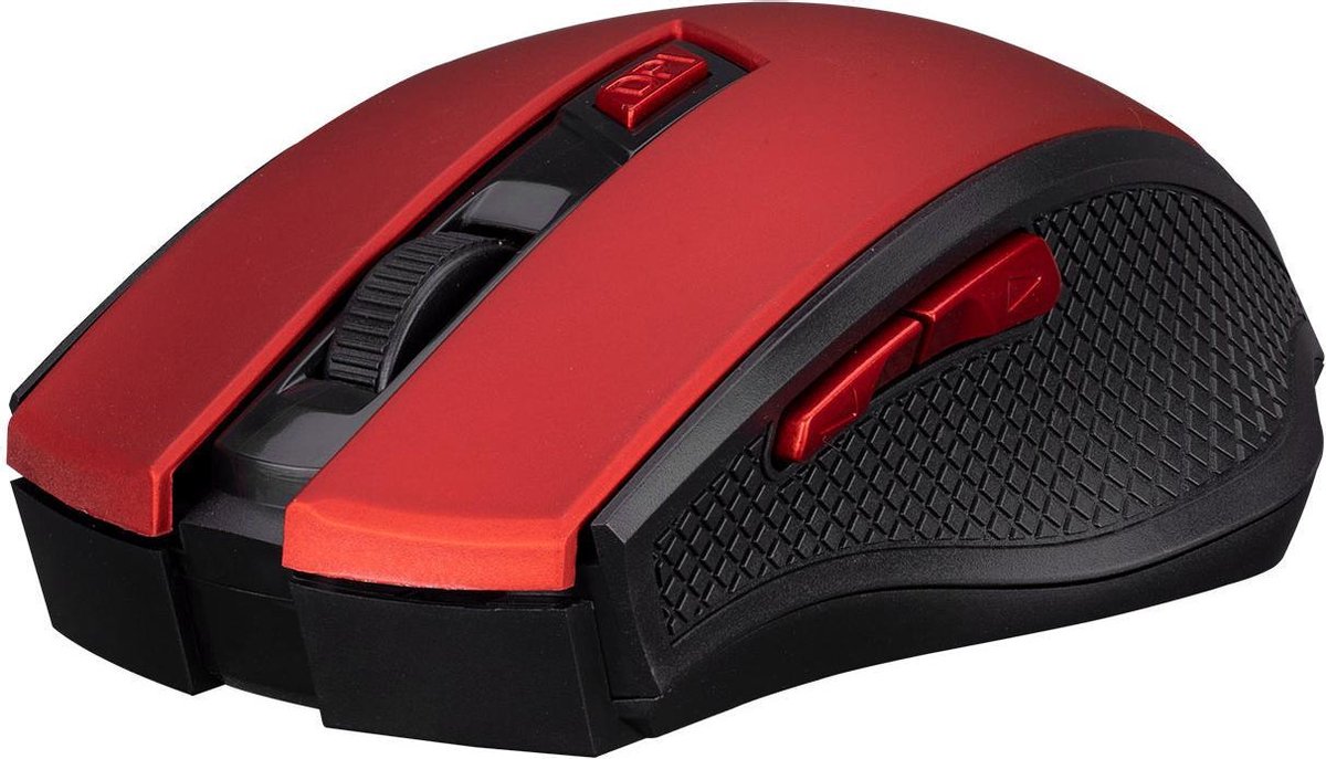 Everest Draadloze Optische Muis met USB Nano Ontvanger – Rood - SMW-777