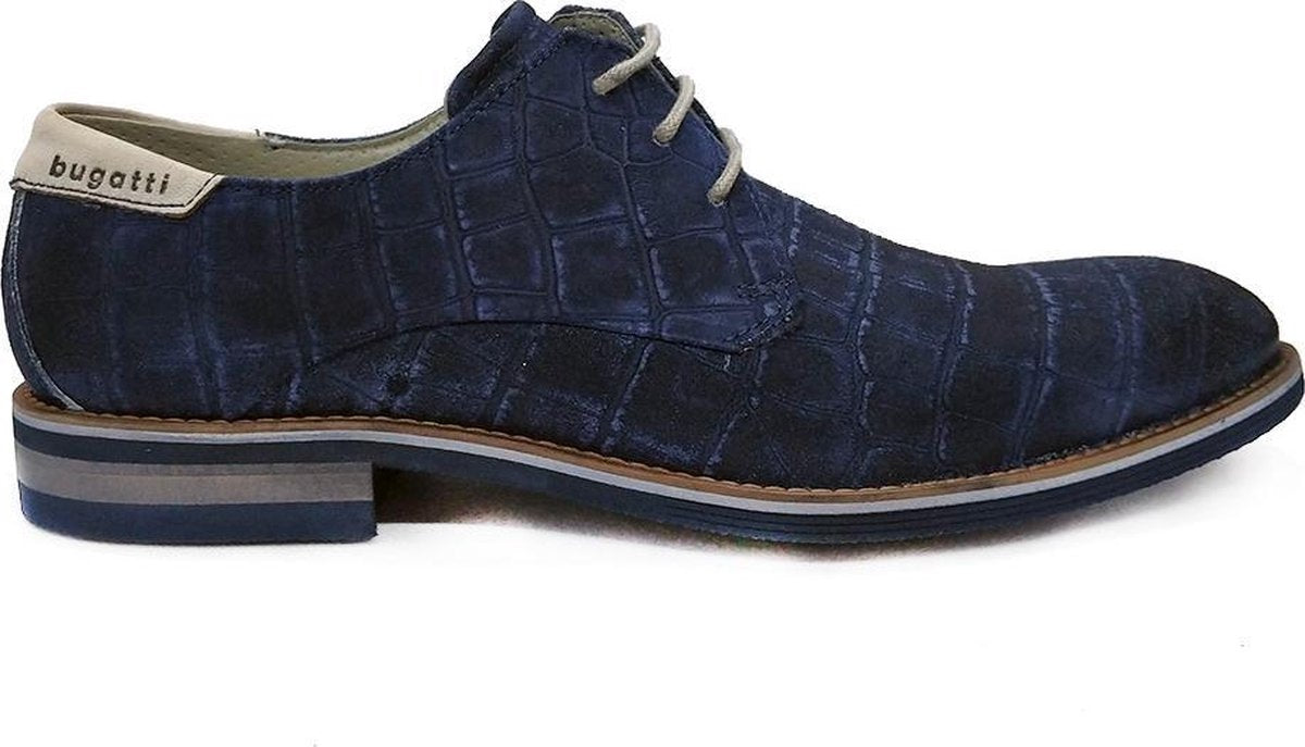 Blauwe Bugatti Veterschoenen Laino