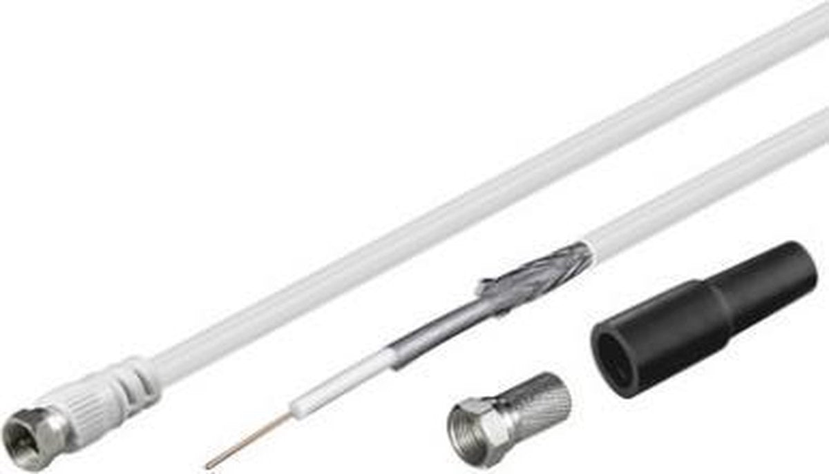 Goobay 51624 coax-kabel 10 m F Grijs