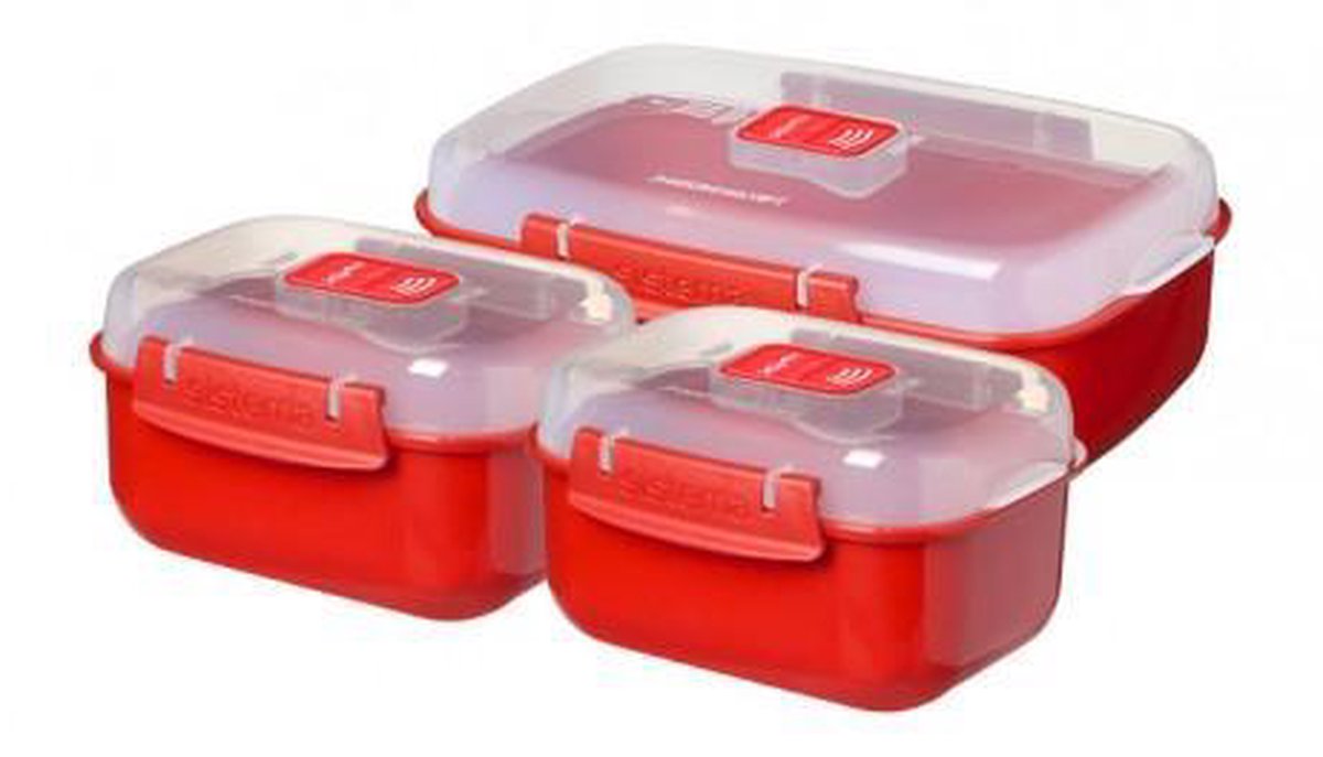 Sistema Microwave Magnetronbak - 3-Delige Set - Heat 'n eat - Stapelbaar