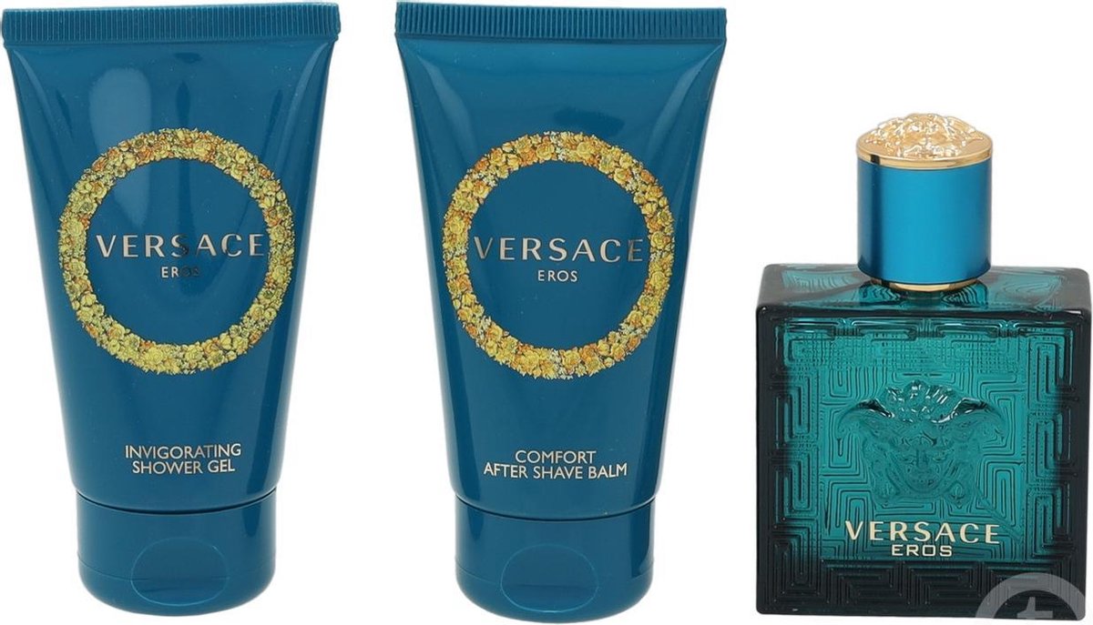 Versace - Eros EDT 50 ml + Shower Gel 50 ml + Aftershave Balm 50 ml - Giftset