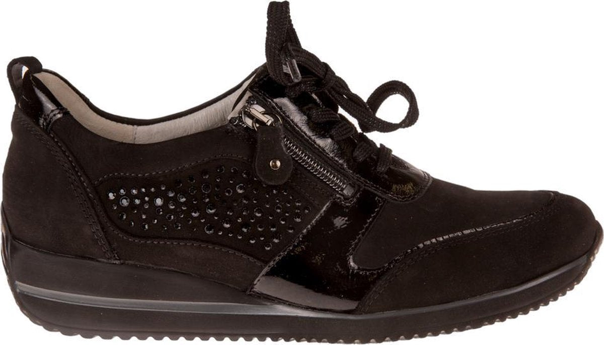 Waldlaufer 980006 zwarte veterschoen dames maat 6