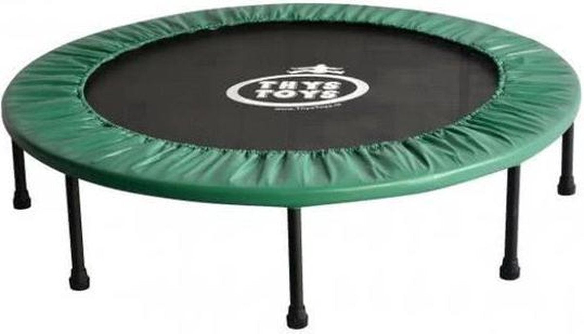 SPRING Mini Trampoline - 140 cm opvouwbaar - Black Edition - groene rand