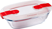 Pyrex Cook & Heat Voedselcontainer Rechthoek - Inclusief Deksel - Borosilicaatglas - 17x10 cm - Transparant