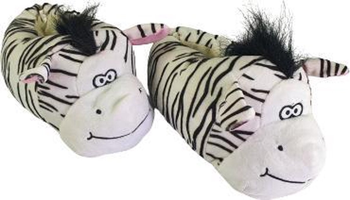 Zebra Pantoffels - Wit - Maat 32 / 33