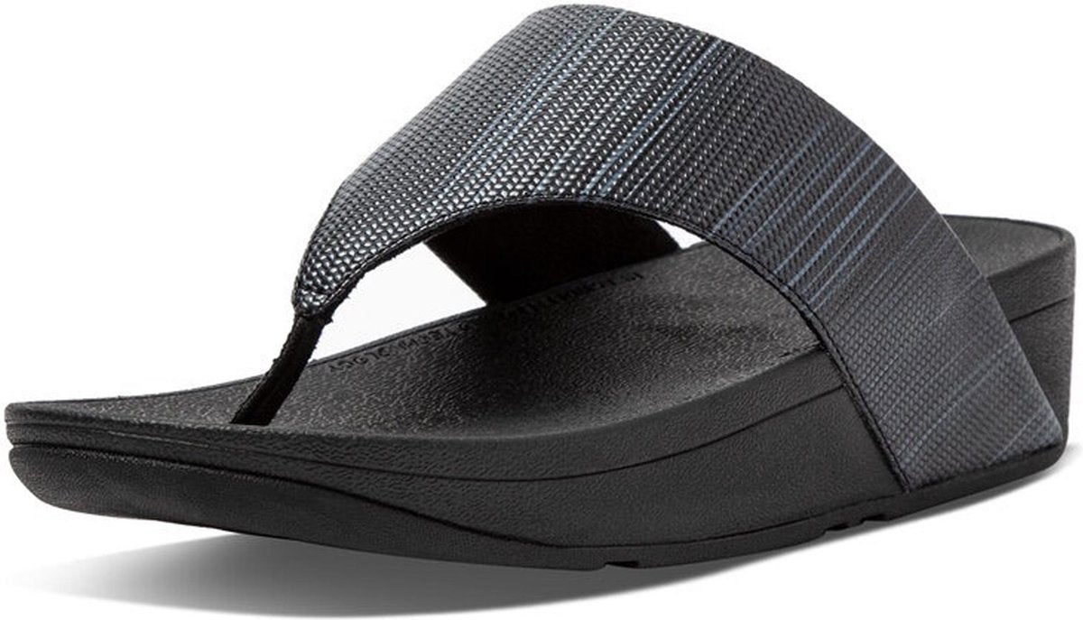 FitFlop  Vrouwen Rubber  Slippers / Damesschoenen Textured toe sand - Zwart - Maat 37
