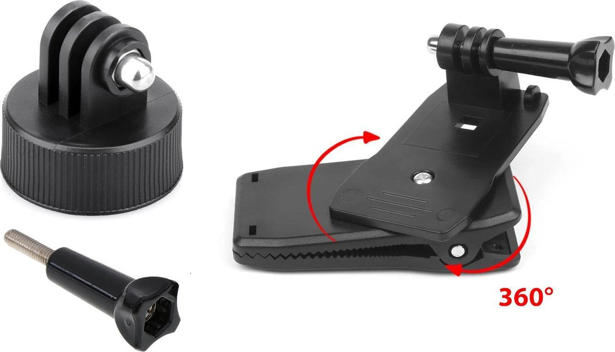 360 graden klem + Fles / Bottle adapter voor GoPro