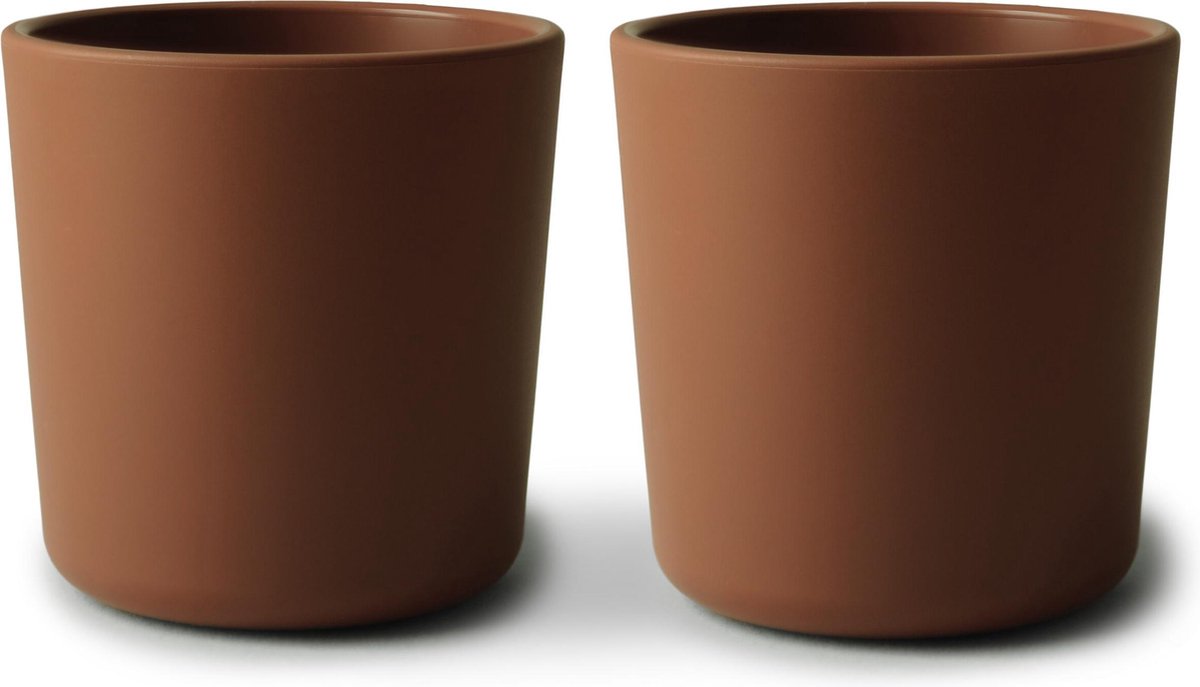 Mushie drinkbeker | BIBS | cups | 2 stuks | caramel  | beker | oefenbeker | caramel | bruin