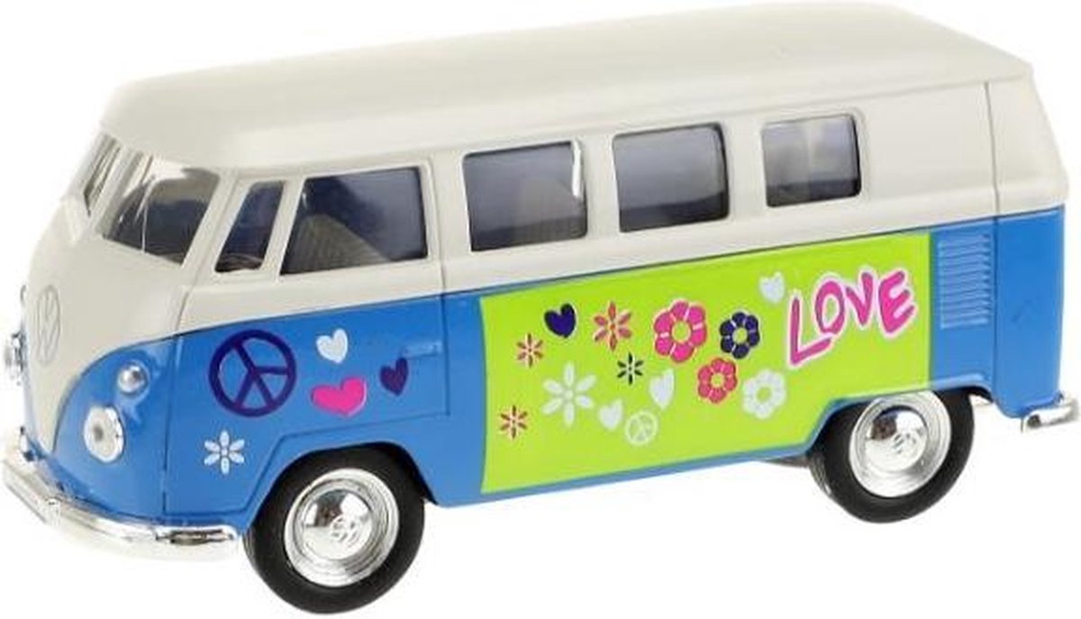 Toi-toys Welly Volkswagen Bus Blauw 10