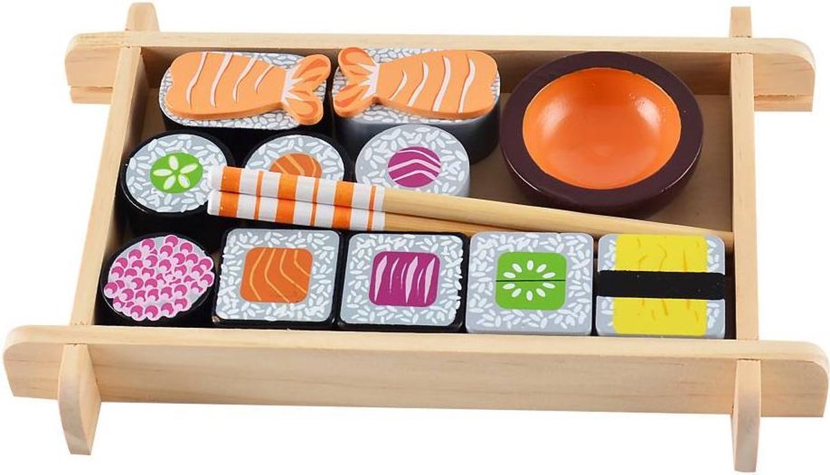 Speelgoed Sushi Set - 14 delig - Hout