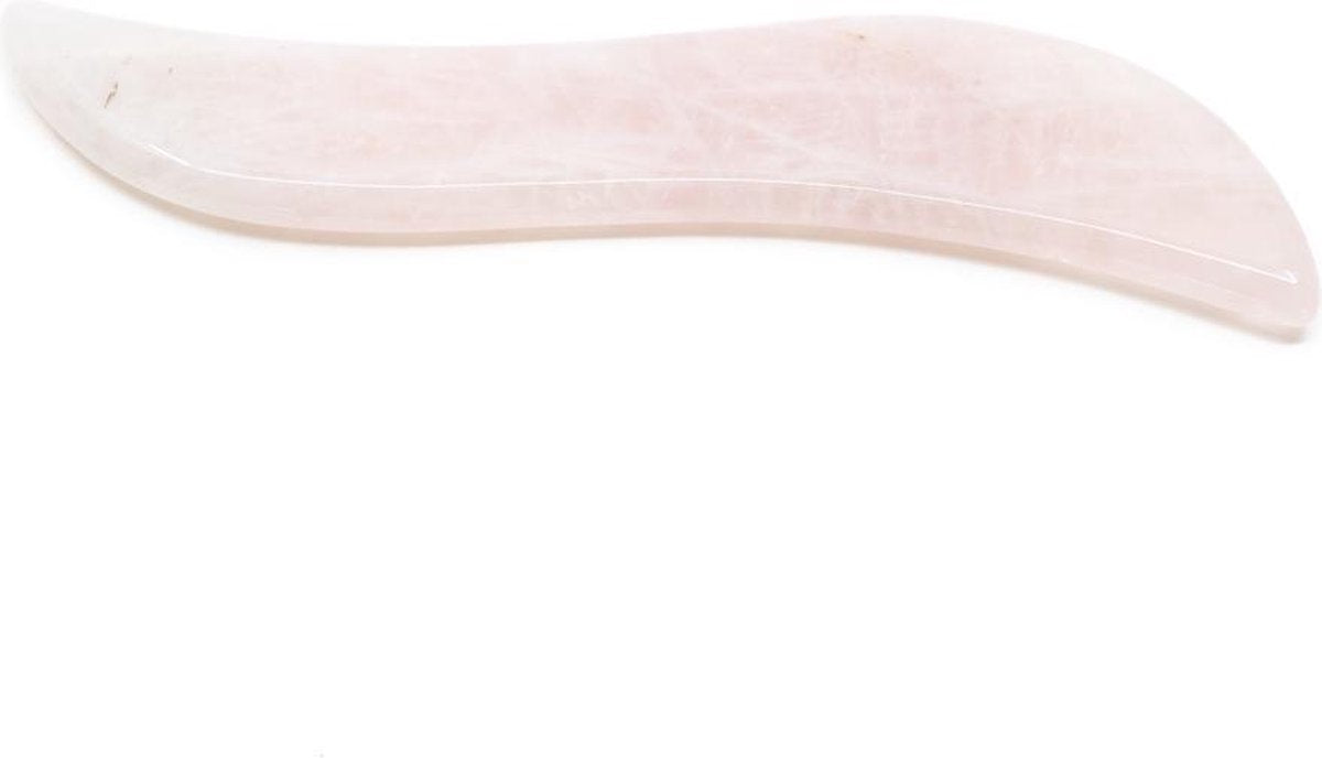 Guasha Schraper Rozenkwarts S-vorm