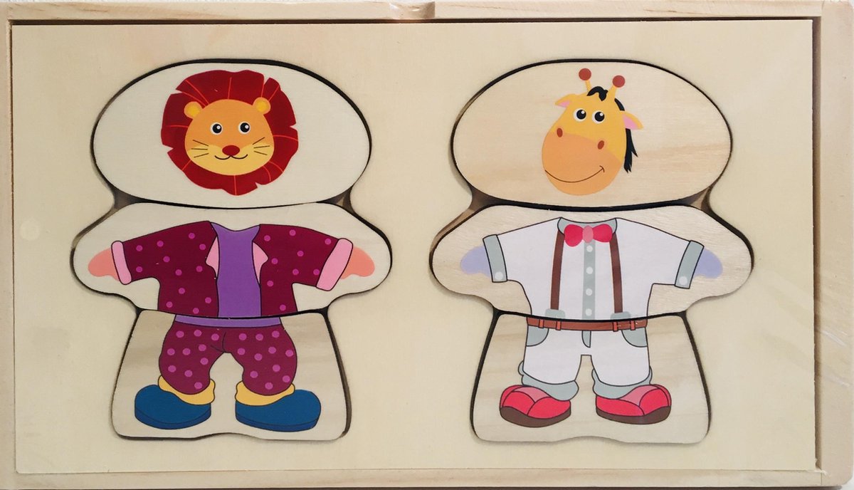 Vormenpuzzels van echt hout- 38 stuks