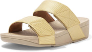FitFlop  Vrouwen Leren  Slippers / Damesschoenen Textured slides - Goud - Maat 38