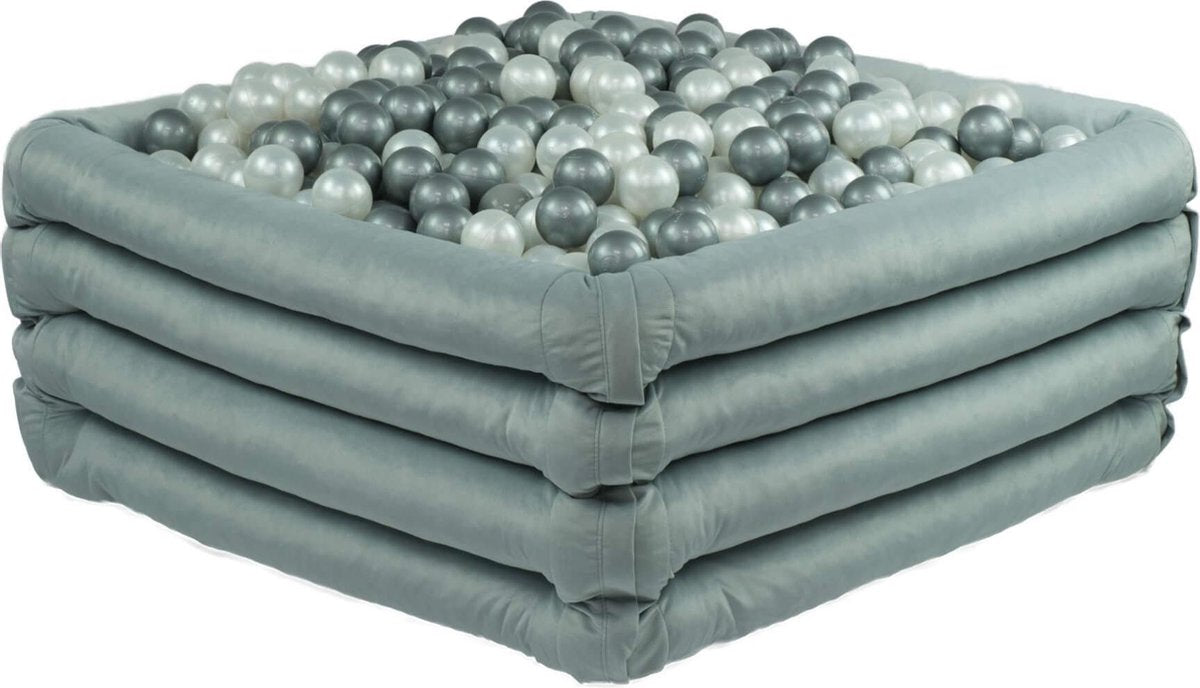 Vierkante Ballenbad 110x45 Licht Grijs - Ballenbad baby - Ballenbad vierkant - Ballenbad Misioo - Ballenbak baby - Ballenbak - Luxe ballenbak voor kinderen - Luxe ballenbad voor kinderen - Ballenbad