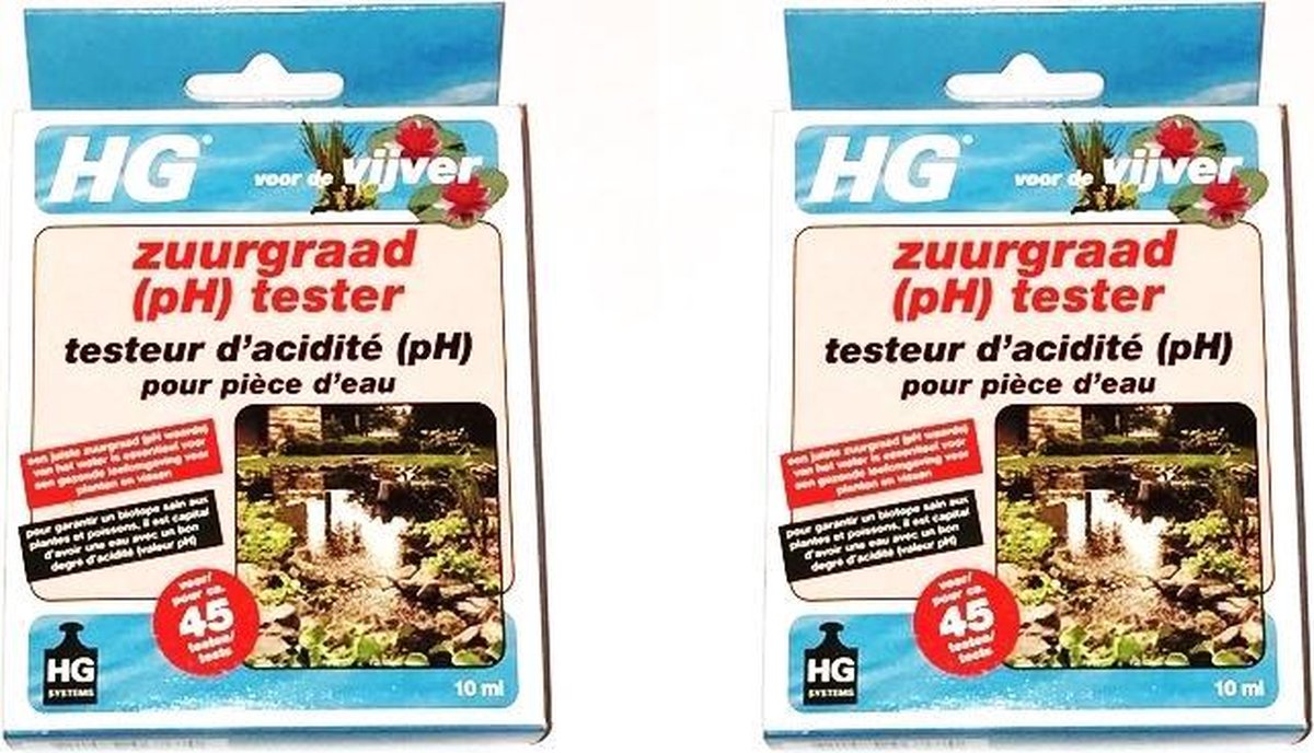 2 x HG Zuurgraad (ph) Tester 10ML