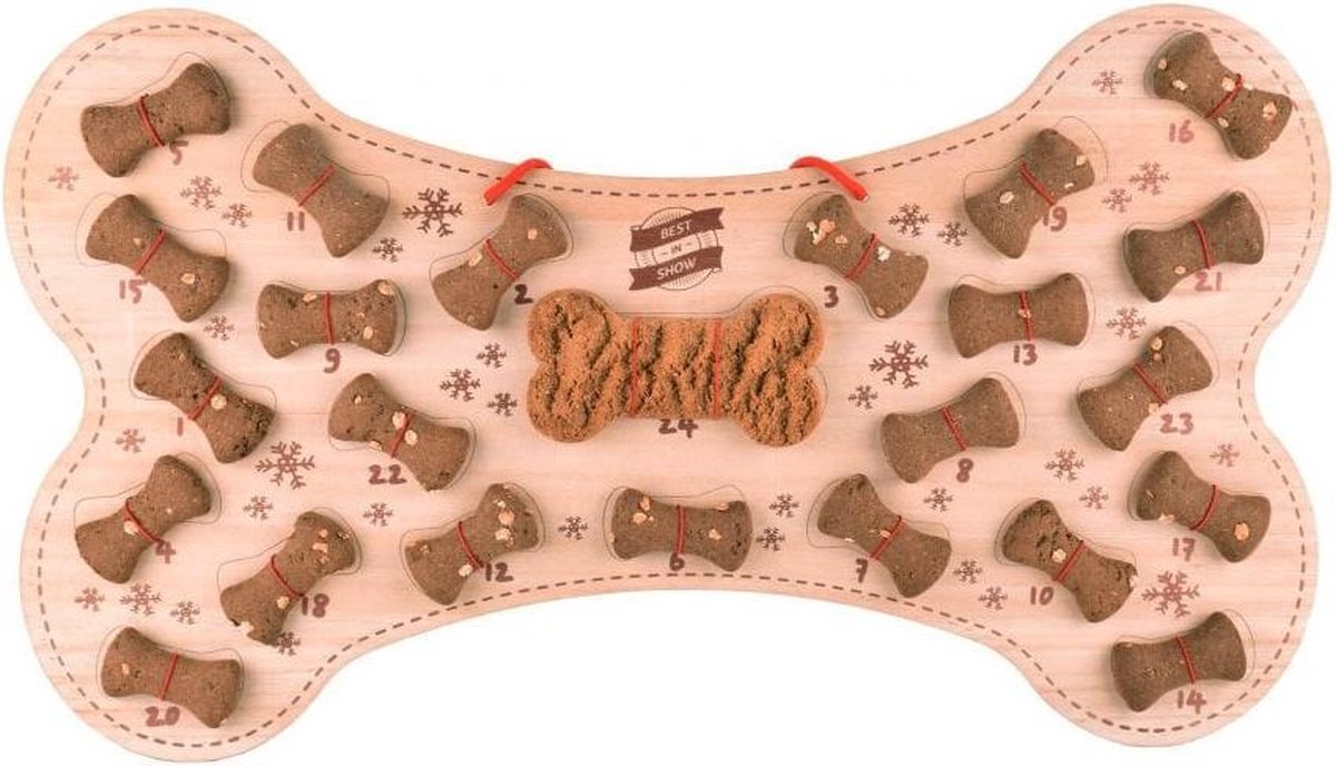 Houten bot advent kalender voor hond