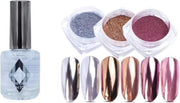 GUAPÀ - Holografische Glitter Poeder Set inclusief Top Coat - Roze Zilver Goud - Nail Art & Nagel Decoratie