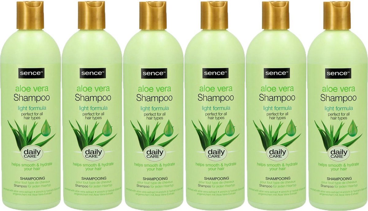 Sence - Beauty - Shampoo - Aloë Vera - 6 x 400 ML - Voordeelverpakking