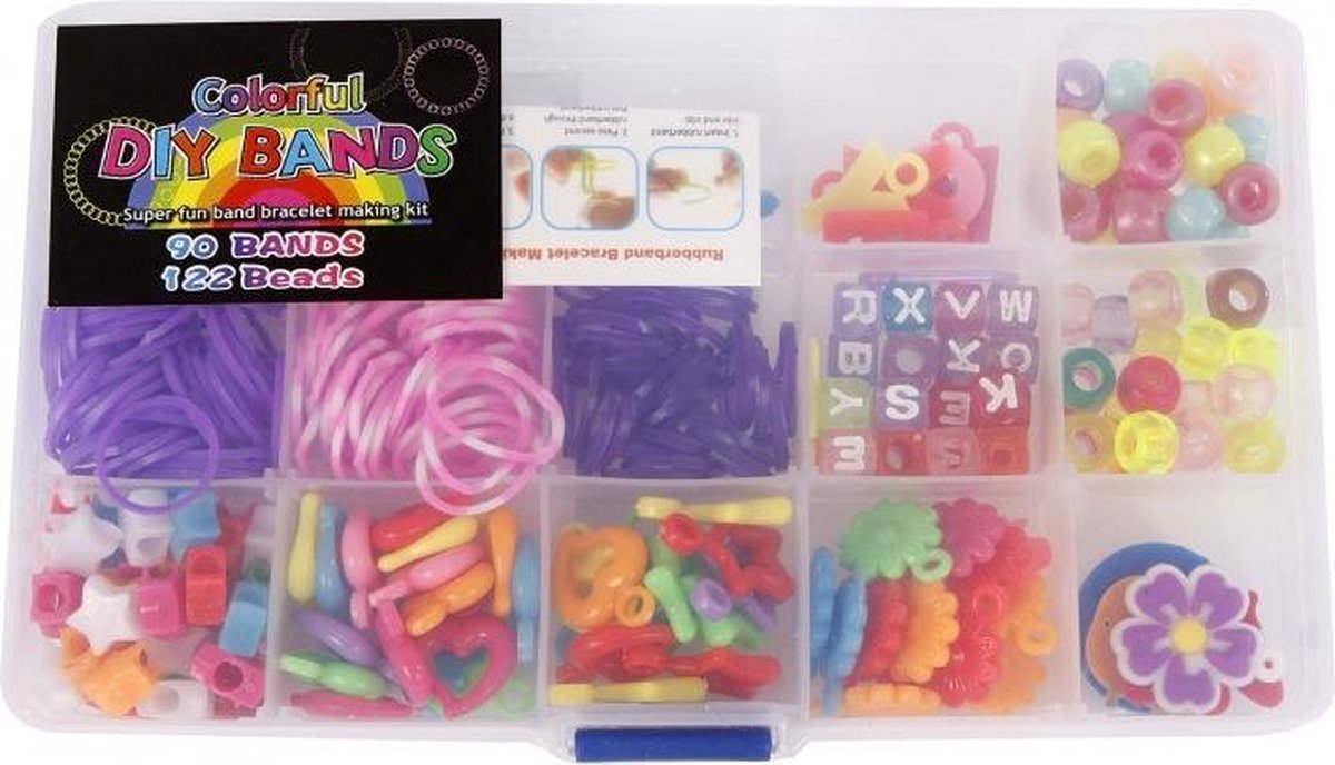 Diy Loombandjesbox Colorful Meisjes 30 X 12 Cm 214-delig