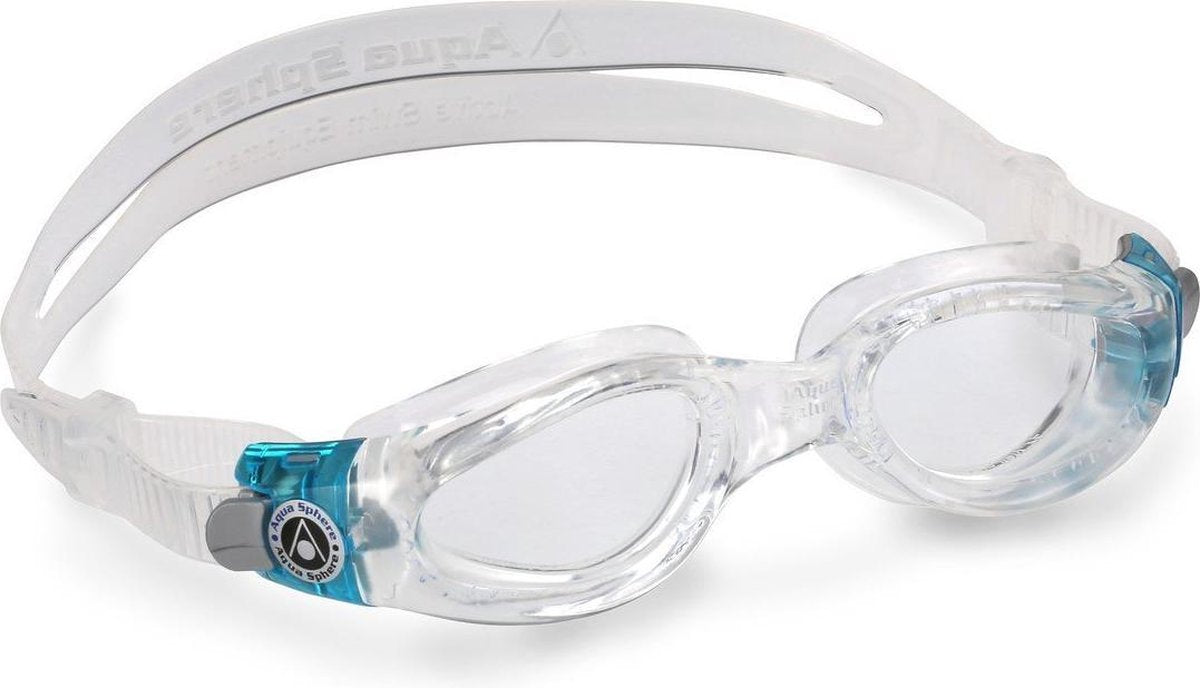 Aqua Sphere Kaiman - Zwembril - Volwassenen - Clear Lens - Transparant/Aqua