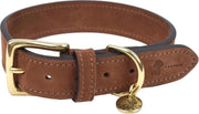 Fantail Halsband Nubu Donkerbruin - Hondenhalsband - 40 cm