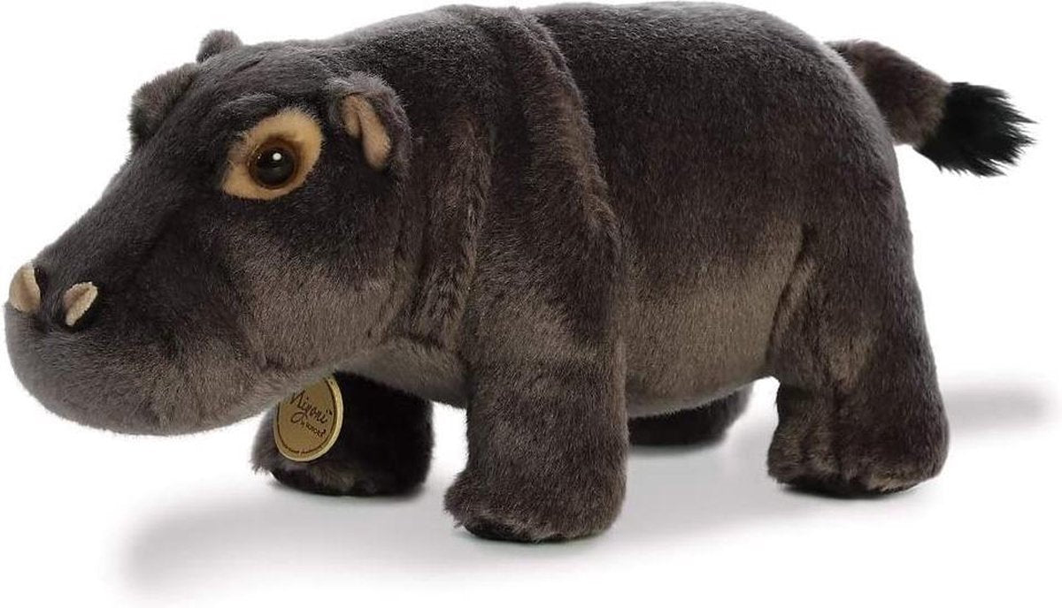 Aurora Knuffel Nijlpaard Junior 27 Cm Pluche Grijs