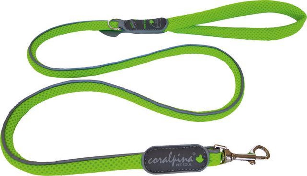 Luxe Coralpina - Hondenlijn Cinquetorri Fluo Groen - 18 mm/110 cm