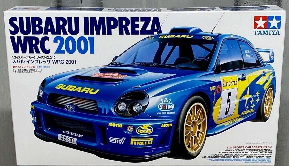1:24 Tamiya 24240 Subaru Impreza WRC 2001 Plastic kit