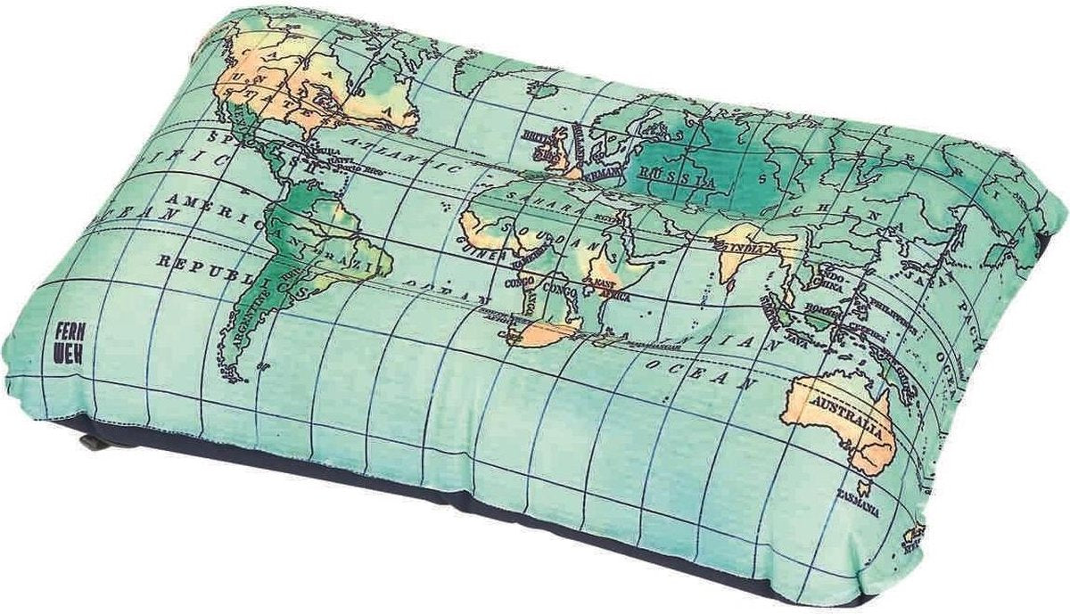 Moses Zitkussen Wereldkaart  36 X 30 X 11 Cm Spandex 2-delig
