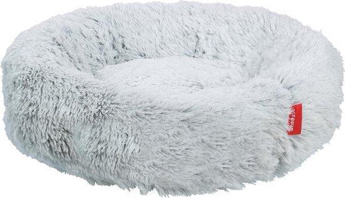 Snoozle Kattenmand - Superzacht en Luxe - Fluffy - Rond - Wasbaar - 60cm - Wolf Grey