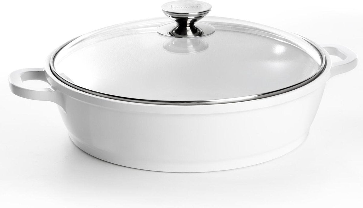 Berndes Vario Click Induction White smoorpan met deksel - Keramiek - � 32 cm - Wit