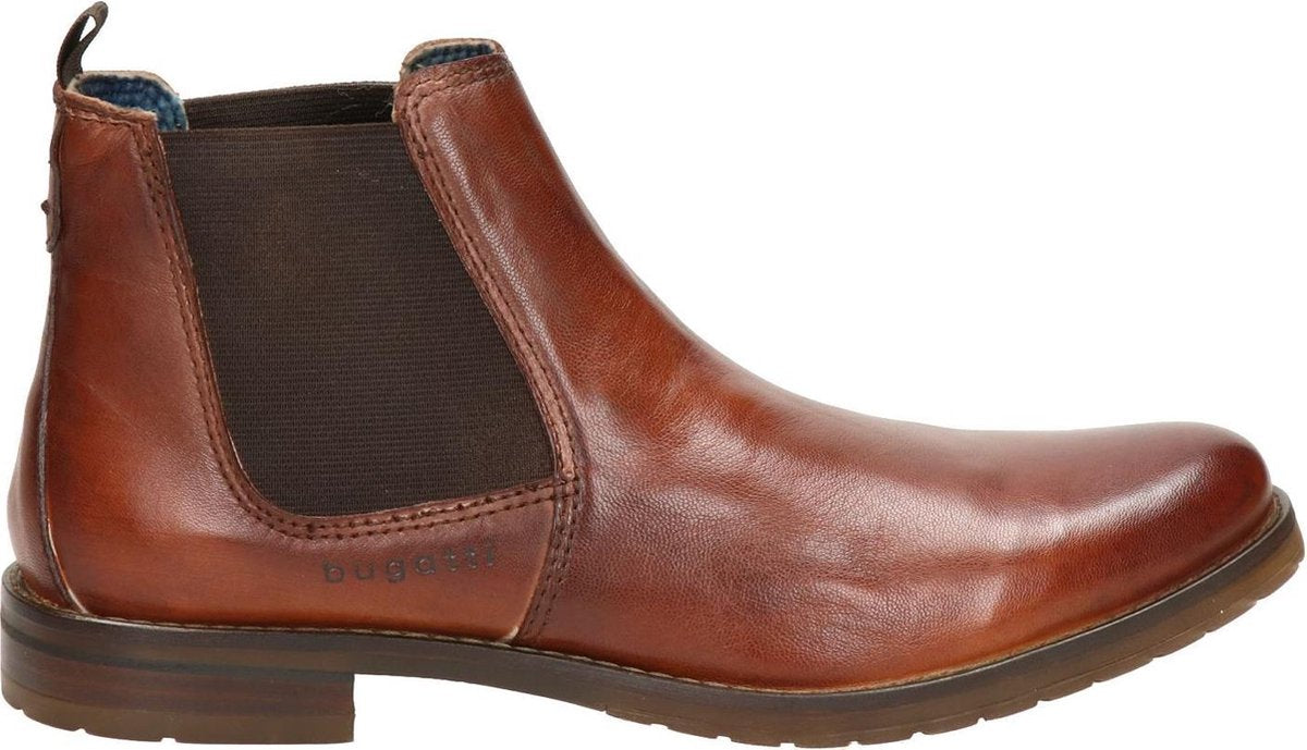 Bugatti heren chelsea boot - Cognac - Maat 43