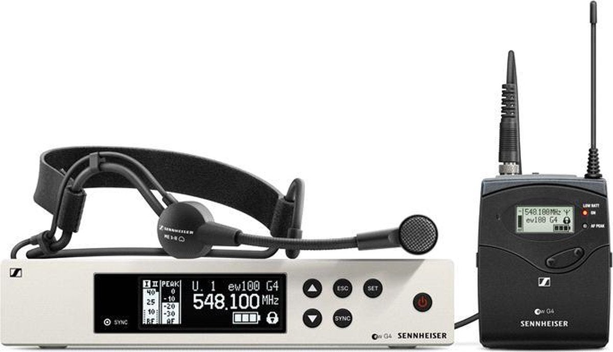 Sennheiser ew 100 G4-ME3-B - Draadloze headset set