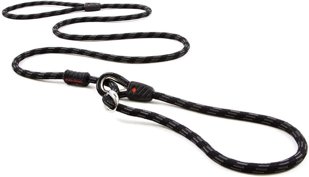 EzyDog Luca - Halsband en hondenriem in één - Zwart