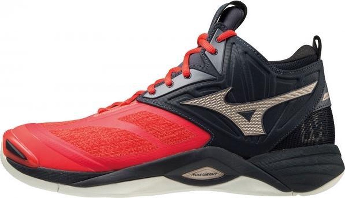 Mizuno Wave MoHerentum 2 Mid - rood/zwart - maat 40.5