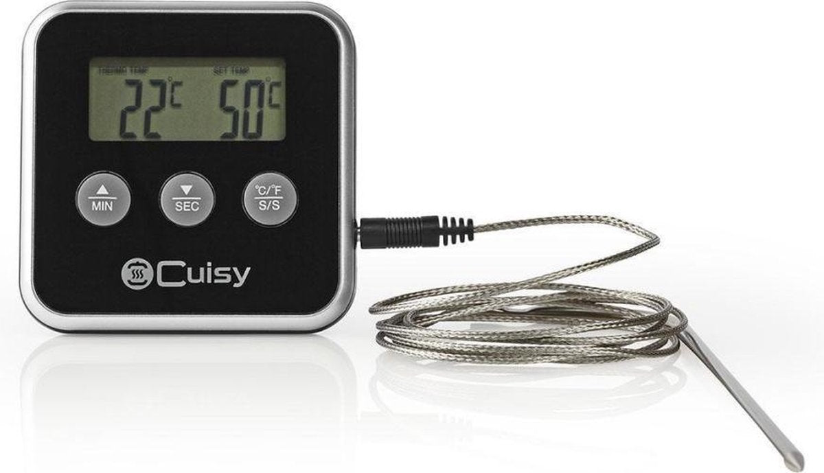 Vleesthermometer | 0 - 250 °C | Digitaal Display | Timer