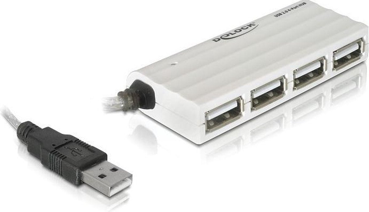 Delock - 4-Poorts USB 2.0 Hub - Wit