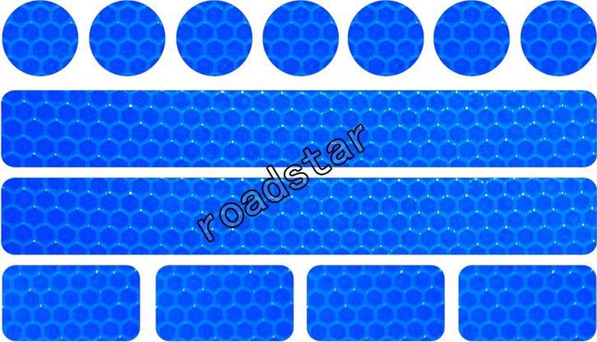 Reflecterende Veiligheids stickers blauw - Reflectie tape voor in het verkeer - Maak wandelwagens