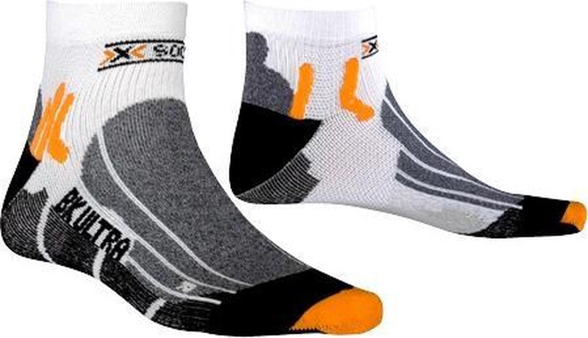 X-socks Fietssokken Biking Ultralight Nylon/pp Zwart/wit Mt 35-38