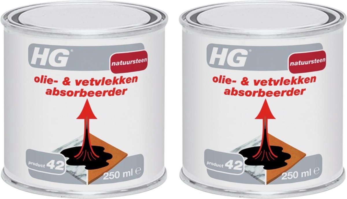 HG natuursteen olie- & vetvlekken absorbeerder - 2 Stuks !