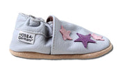 Hobea - babyslofjes - roze sterren - grijs