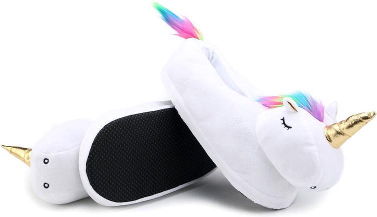 WiseGoods - Eenhoorn Sloffen - Dieren Sloffen - Slippers - Unicorn - Huisslippers - Maat 39 - Wit