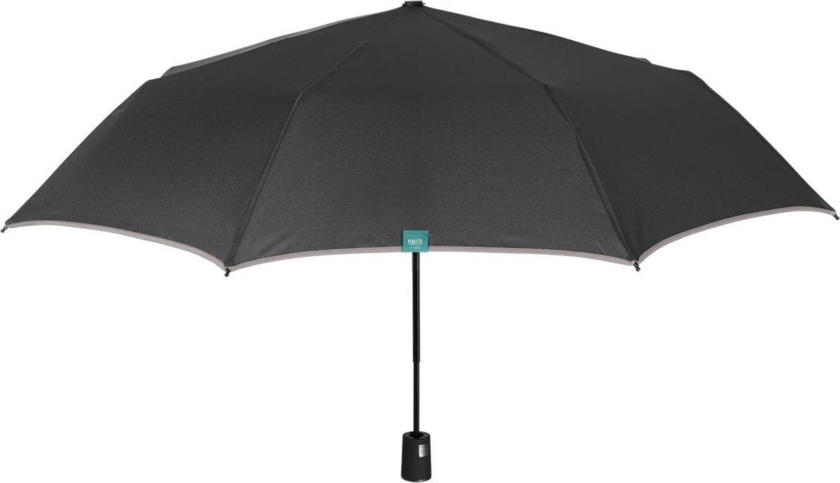 Perletti Mini-paraplu Automatisch Heren 97 Cm Microfiber Zwart