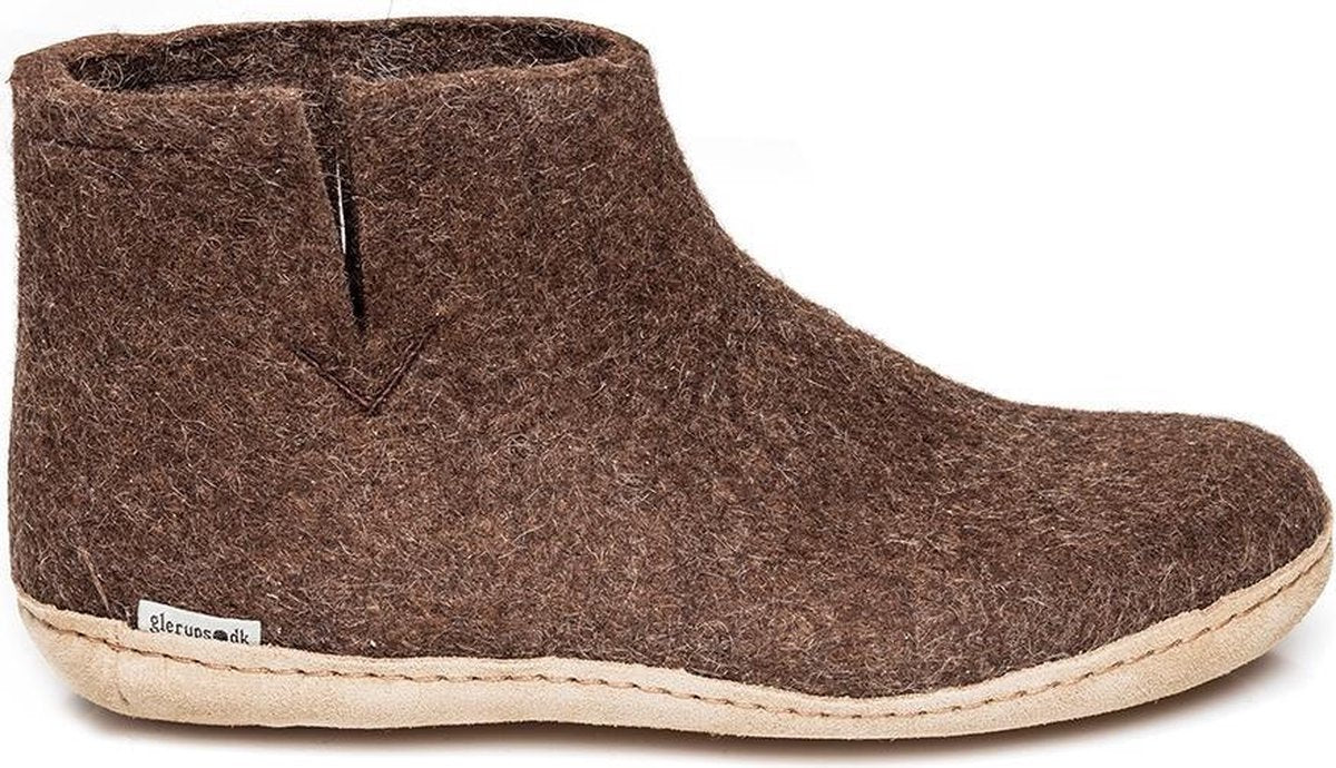 Glerups Laars met leren zool-Bruin-40