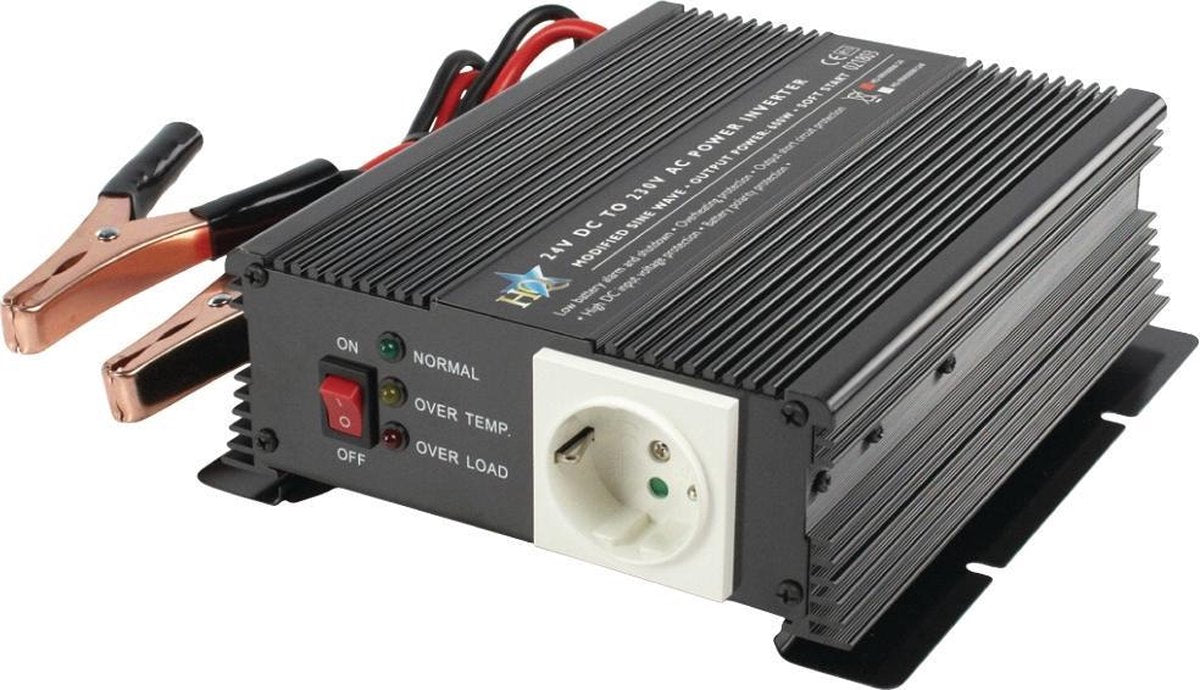 Power Inverter Modified Sine Wave 24 VDC - AC 230 V 600 W French