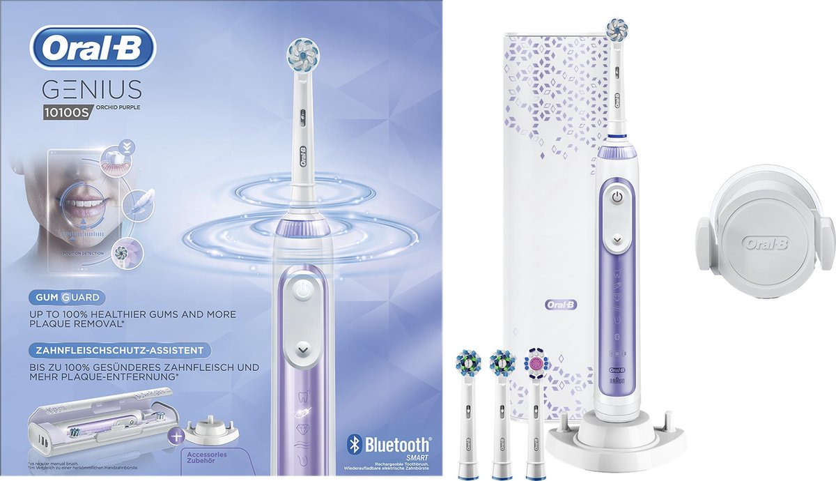 Oral-B Genius 10100S - Elektrische Tandenborstel -  Orchid Purple