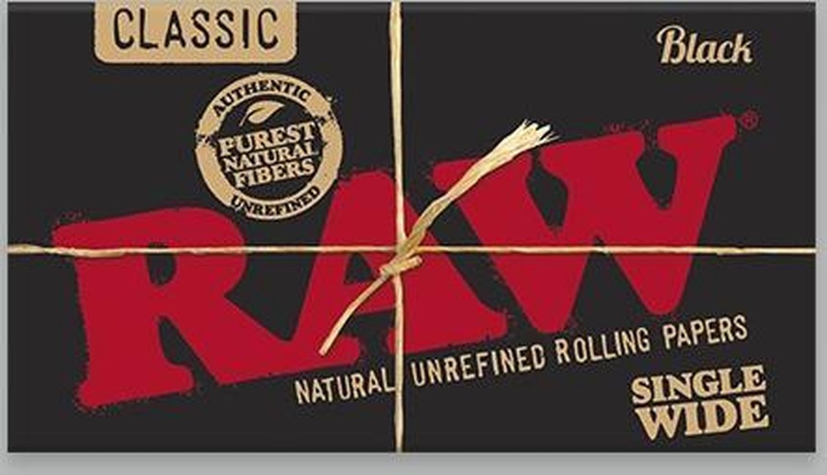 Raw black sw dbl box/25 - 100 leaves